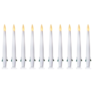 10pc 15cm White Candle W-Clip