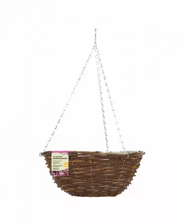 12" Rattan Hanging Basket - image 1