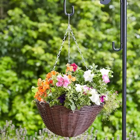 14'' Chestnut Faux Rattan Basket - image 2