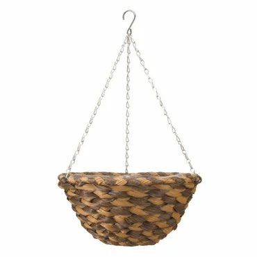 14" Earth Braid Faux Rattan Basket - image 1