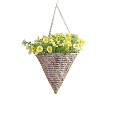 14" Gala Faux Rattan Cone