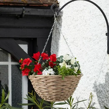 14" Mocha Faux Rattan Basket - image 2