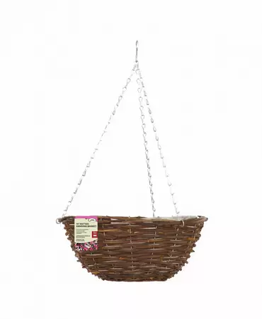 14" Rattan Hanging Basket - image 1