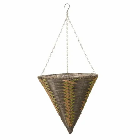 14” Safari Faux Rattan Cone - image 1