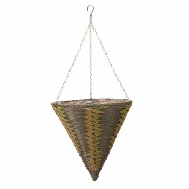 14” Safari Faux Rattan Cone - image 1