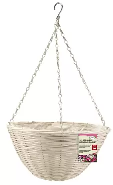 14'' Seashell Faux Rattan Basket - image 1