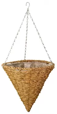 14" Sofia Faux Rattan Cone - image 1