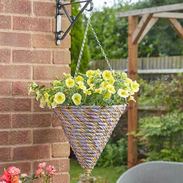 14" Woodland Faux Rattan Cone - image 4