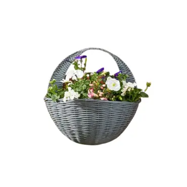 16" Slate Faux Wall Basket