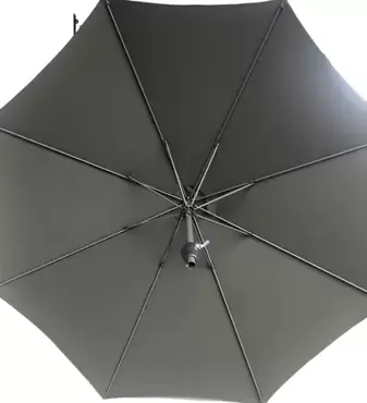 2.5m Round Aluminium Grey Parasol