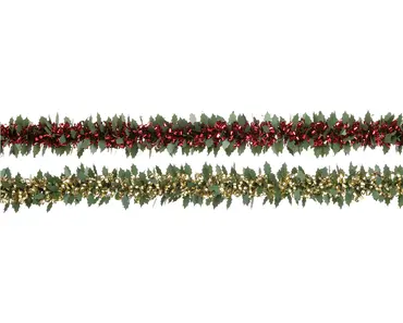 200cm X 8.5cm Natural Loop / Holly Tinsel