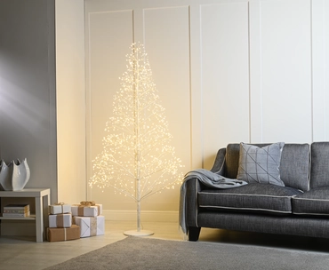 210cm Lit Microdot Starburst Tree - White - image 2