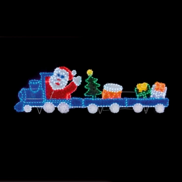 250x76cm Tinsel Santa Train