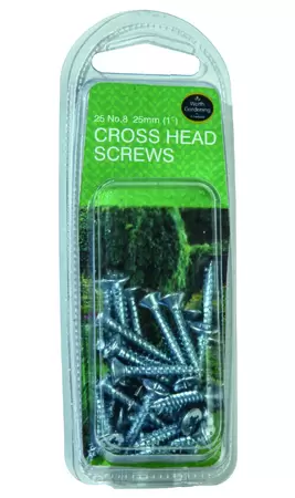 25MM (1") Cross Head Screws No 8 (25)