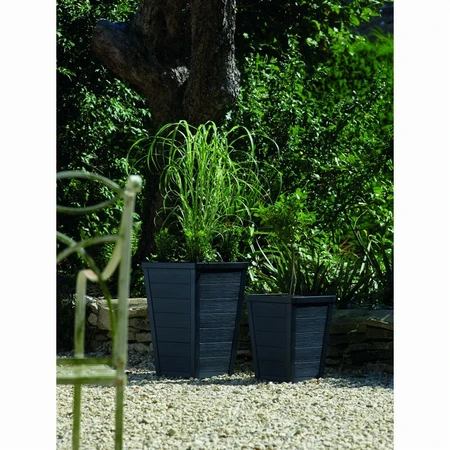 36cm Taper Tall Planter - Anthracite