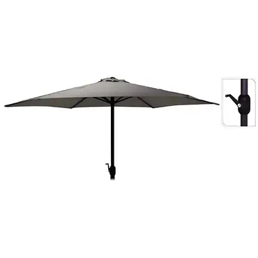 3m Round Heavy Duty Parasol Grey