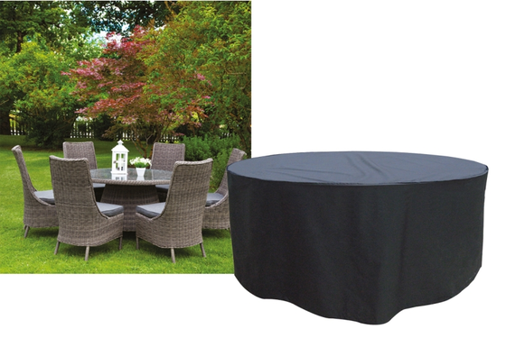 6-8 Seater Round Furniture Set Cover Black - image 2