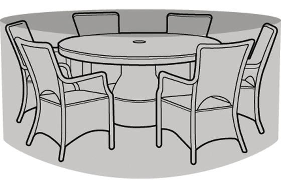 6 Seater Round Furniture Set Cover Black - image 5