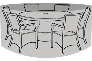 6 Seater Round Furniture Set Cover Black - image 5