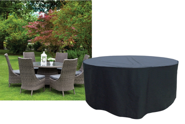 6 Seater Round Furniture Set Cover Black - image 2