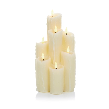 7pc Flickabright Wax Candle