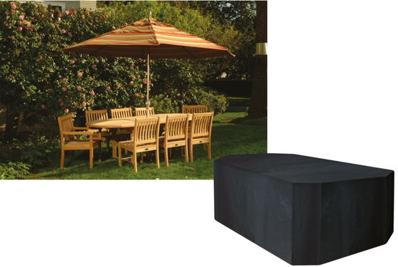 8 Seater Rectangular Furniture Set Cover Black - image 2