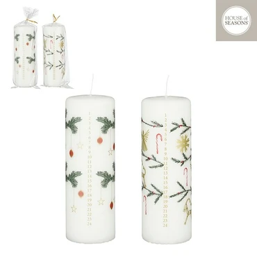 Advent Candle Green Red H20xd6,8cm