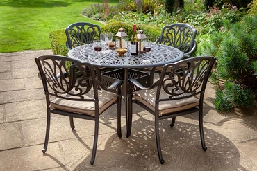 Amalfi 4 Seat Round Dining Set - image 3