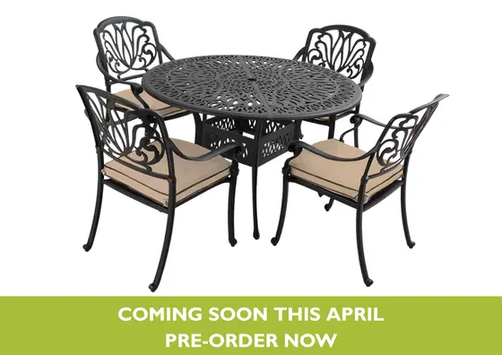 Amalfi 4 Seat Round Dining Set - image 1