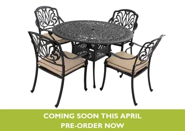 Amalfi 4 Seat Round Dining Set - image 1