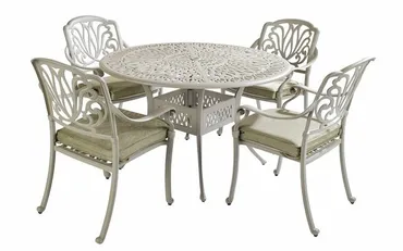 Amalfi 4 Seat Round Dining Set