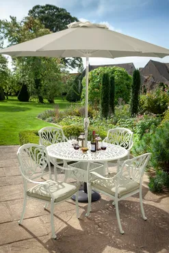 Amalfi 4 Seat Round Dining Set - image 2