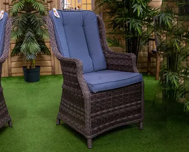 Amalfi 4 Seat Square Dining Set (Denim Blue) - image 4