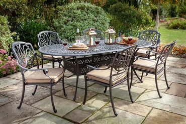 Amalfi 6 Seat Oval Dining Set - image 2