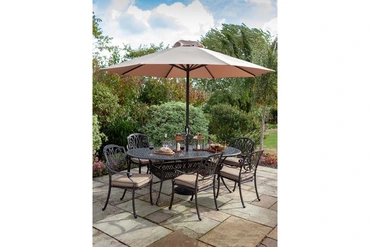 Amalfi 6 Seat Oval Dining Set - image 5