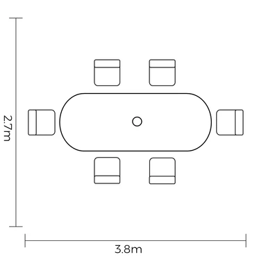 Amalfi 6 Seat Oval Dining Set - image 3