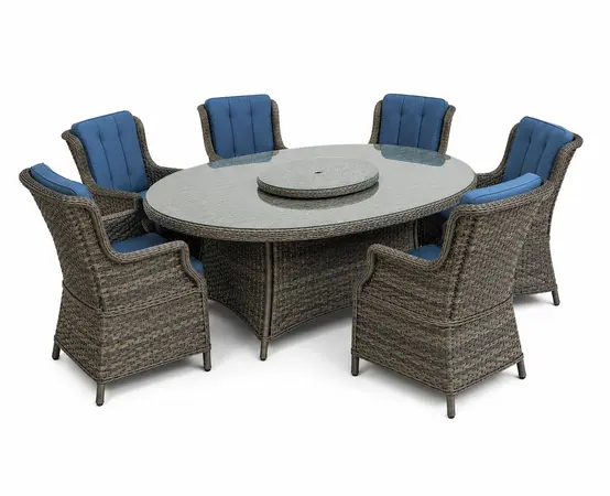 Amalfi 6 Seat Oval Dining Set - image 1