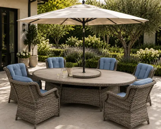 Amalfi 6 Seat Oval Dining Set - image 5