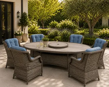 Amalfi 6 Seat Oval Dining Set - image 2