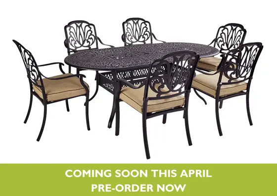 Amalfi 6 Seat Oval Dining Set - image 1