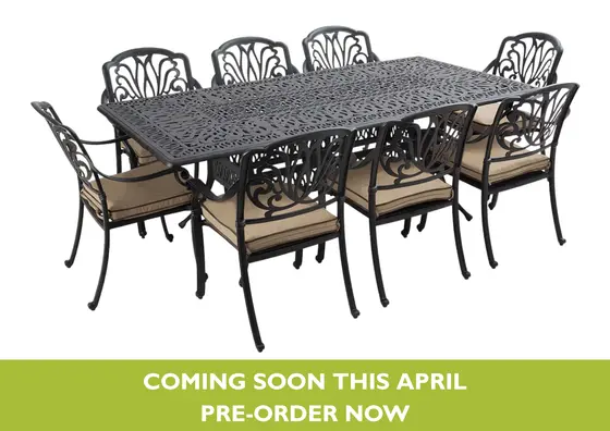 Amalfi 8 Seat Rectangular Dining Set - image 1