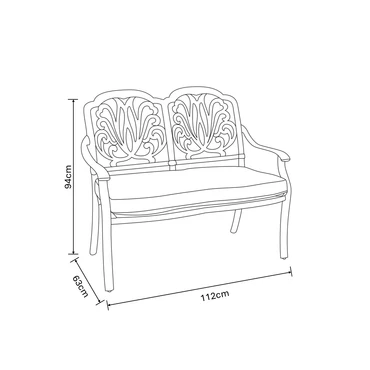 Amalfi High Back Bench - image 3