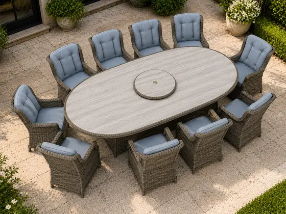 Amalfi Oval 10 Seater Dining Set - image 4