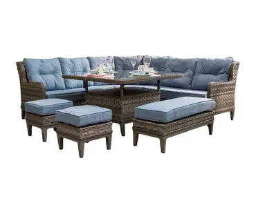 Amalfi Royal Corner Dining Set (Denim Blue) - image 1