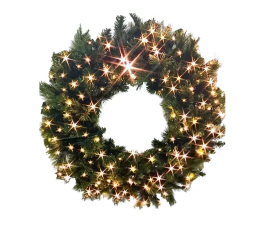 American Pre-lit Wreath 1m - image 1