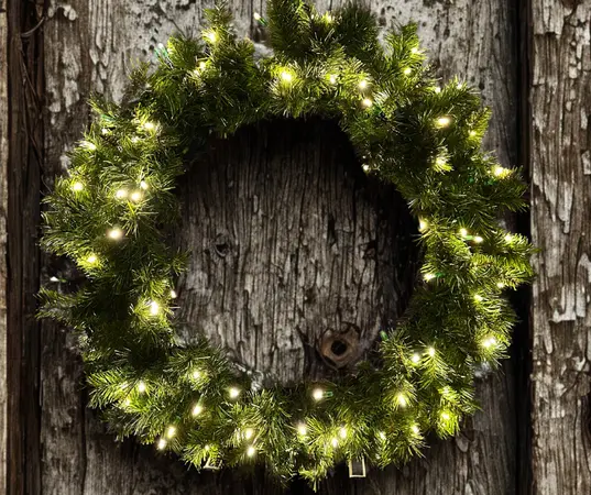 American Pre-lit Wreath 1m - image 3