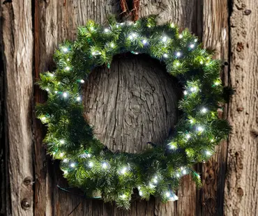 American Pre-lit Wreath 1m - image 4