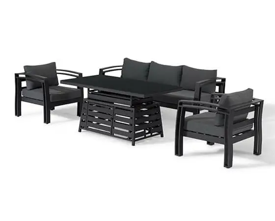 Ashbury 3 Seat High Dining Sofa Set with 2 Armchairs - image 1