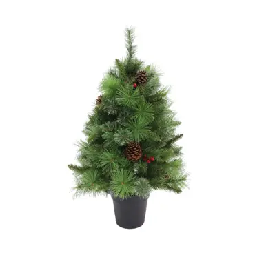 Aviemore Mixed Pine Potted Pre-Lit Tree 3ft