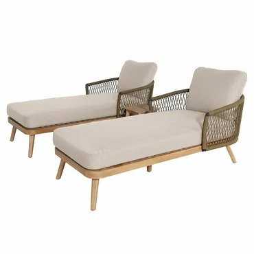 Bali Rope Weave Sunlounger Set - image 1